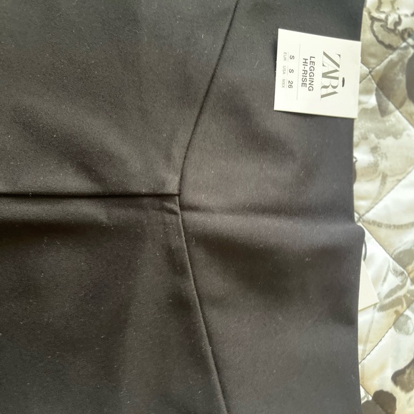 Zara High Rise Black Leggings Size Medium and Small -NWT - Picture 10 of 10